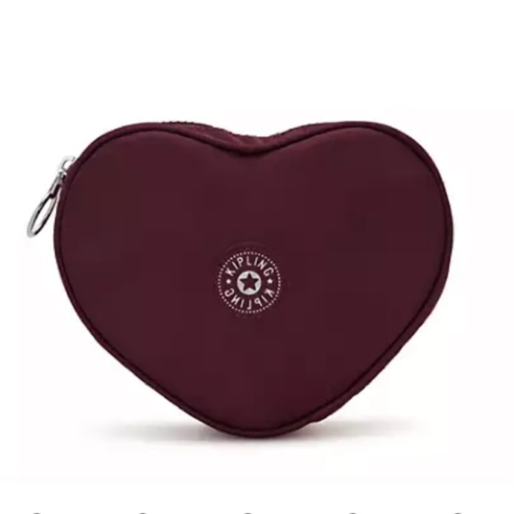 ✨NEW WITH TAGS KIPLING MERLOT SATEEN POUCH✨